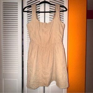 Elegant Beige Sleeveless Mini Dress